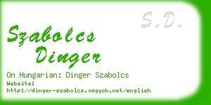 szabolcs dinger business card